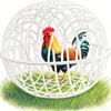1/3/5PCS Walking Chicken Cage Outdoor Rollable Chicken Cage Removable Safety Cage  Free Range Can Roll and Walk To Feed