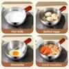 Wooden Handle Single-person Pot Thickened Even Heat Distribution Milk Pot Heat-Resistant Non-stick Stainless Steel Pot