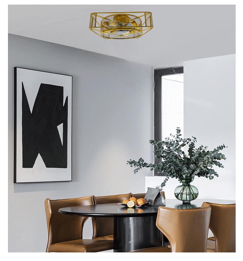 Retro Flush Mount Ceiling Fan Light with Remote - Antique Nostalgic Design for Home and Restaurant.