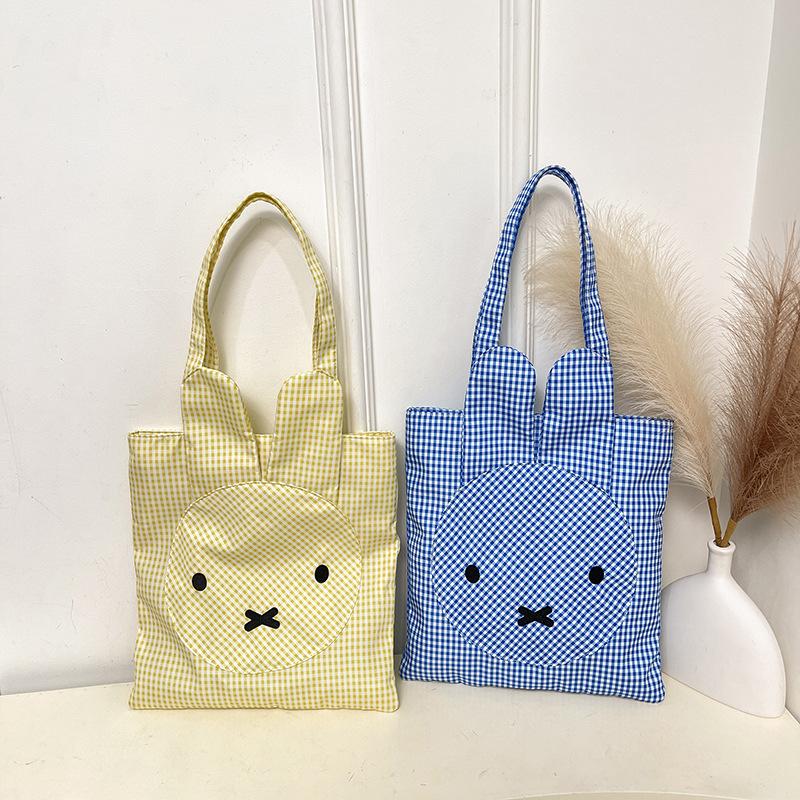 2025 new rabbit canvas bag summer shoulder messenger bag women's versatile commuter handbag fashion versatile bag