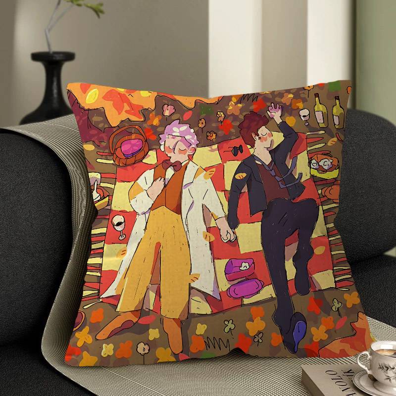 Cartoon Good Omens TV Personalized Pillow Cover Kids Bedroom Wild Party Decor Pillowcase Kid Birthday Shower Gift