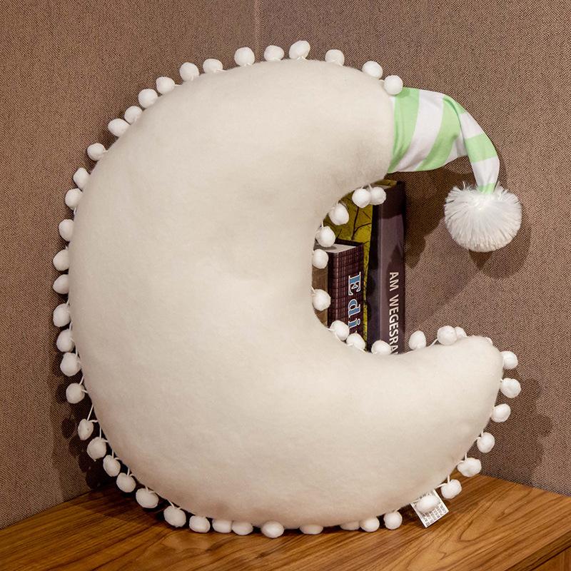 

Nordic Ins Подушка Wind Star Love Moon Подушка для дивана Подушка для спинки кресла Подушка для кровати Сердце для девочки Порошок as shown