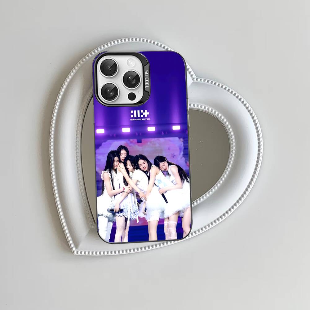 I-illit KPOP For Iphone 15 14 13 Plus 17 16 12 11 Pro Max Matte Colored Silver Luxury Phone Cover