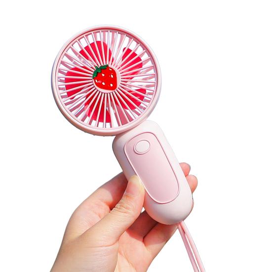 

Handheld Desktop Fan with Lanyard Dual-Use Portable Cooling Fan for Students Commuting Traveling Type-C Fast Charging Low Noise Summer Gadget F