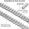 Cuban Links Chain For Men 13mm Necklace Gold Silver Plated Necklaces Chain Diamond
