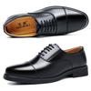 Real Business Dress Leather Shoes Men's Three-headed Genuine Leather Men's Shoes Summer Breathable Inner Height Increase Shoes Men