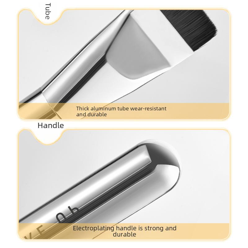 Pensulă de Fond de Ten cu Vârf Plat, Pensulă de Machiaj pentru Lichid, Cremă, Pudră și Fard de Obraz