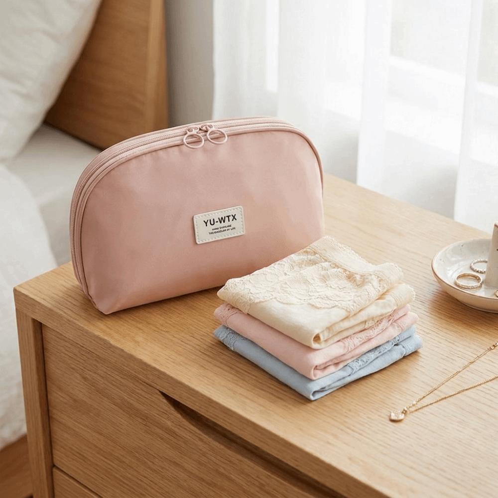 Portable Underwear Storage Bag Zipper Pouch Waterproof Bra Organizer Bag Multi-compartment Large Capacity