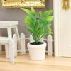 Green Potted Tree Artificial Foliage Miniature For Miniature Dollhouses Decorative Setup Photo Props
