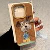 Coque de téléphone mode de grande valeur en fausse fourrure de chiot marron désordonné pour iPhone 17 16 Pro Max 15 14 Plus 13 12 11 XS X Housse Arrière antichoc