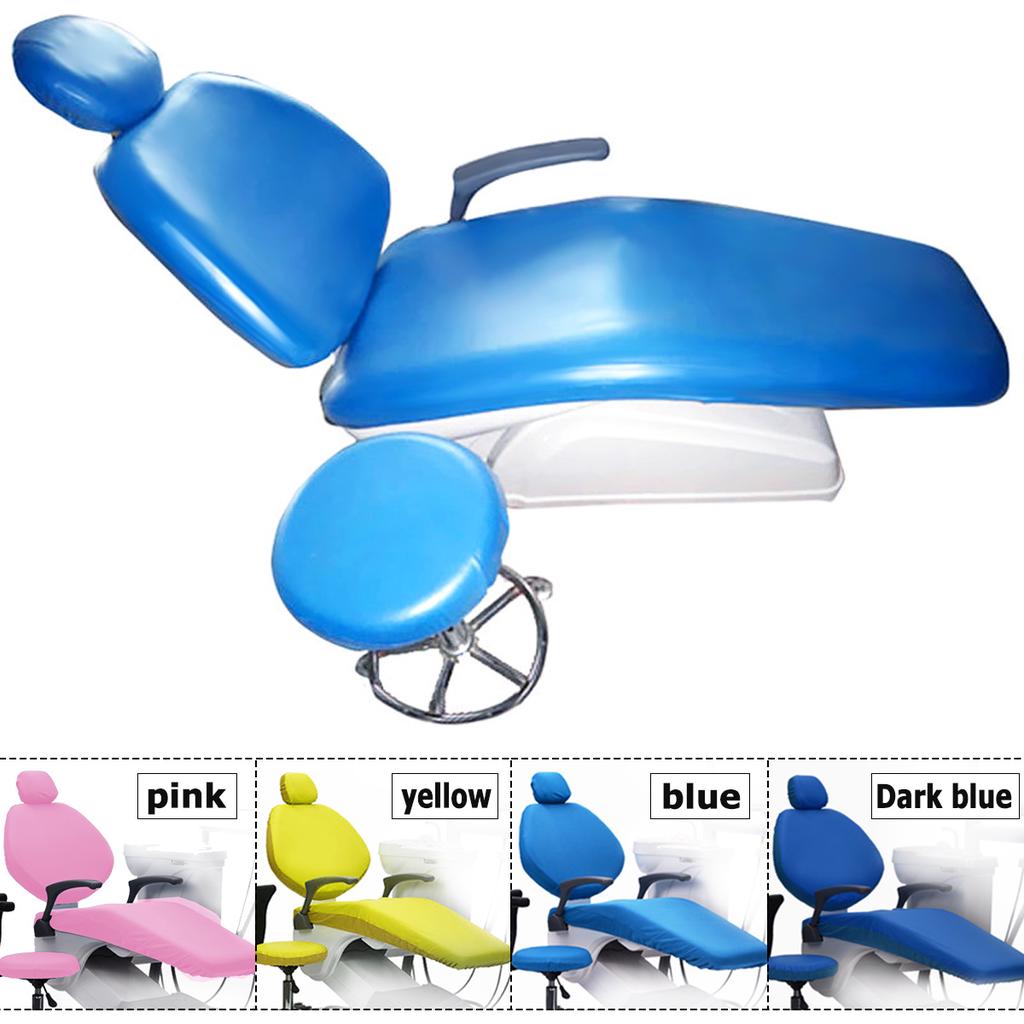 4pcs Fabric Dental Chair Cover Backrest Seat  Case Protector Kit Washable Elastic Cloth Dentist