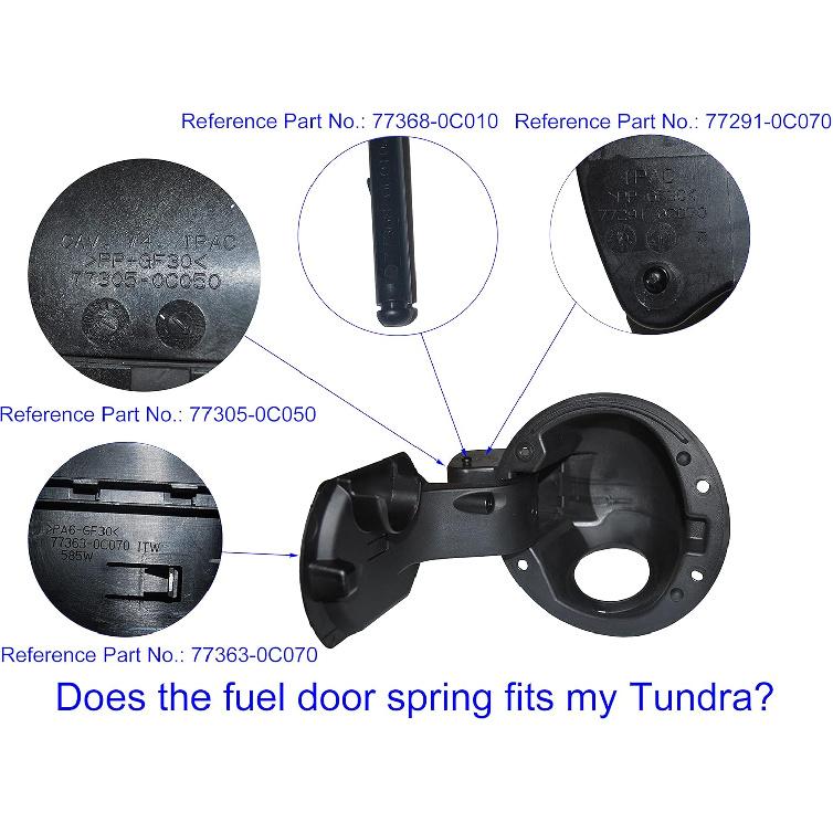 Tundra Fuel Door Spring, Gas Door Spring Compatible with 2007- Tundra 77368-0C010 77305-0C060 77305-0C050