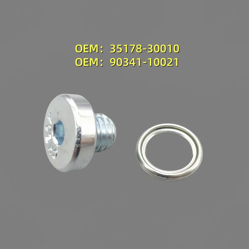 

90341-10021 35178-30010 2 sets For Lexus GSGXISLXLC transmission oil pan drain plug washer 9034110021 3517830010