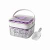 Homemade Large Capacity Ice Cube Mold Reusable Space-Saving Ice Maker Double Layer With Ice Scoop Ice Storage Box Small Freezers