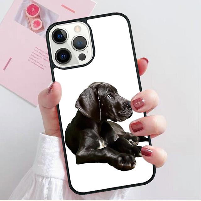 Great Dane Dog Puppy Phone Case Back Cover for iPhone 17 Air 16 15 14 13 11 12 Pro Max PlusS Shell Coque