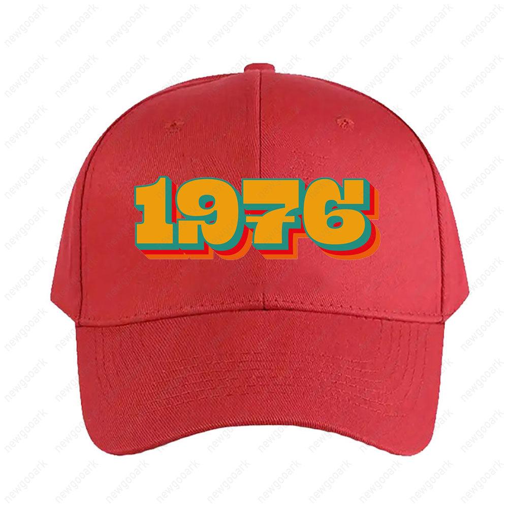 

Винтажная 50-я кепка 1976 года Летняя женская унисекс взрослая кепка с козырьком Модная повседневная регулируемая печатная бейсболка Кепка-тракер Adjustable