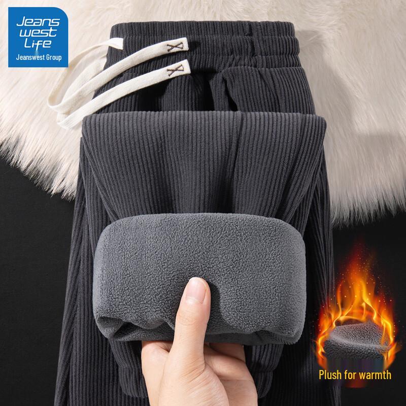 

JEANSWEST LIFE Men s Corduroy Fleece-Lined Jogger Pants 3XL