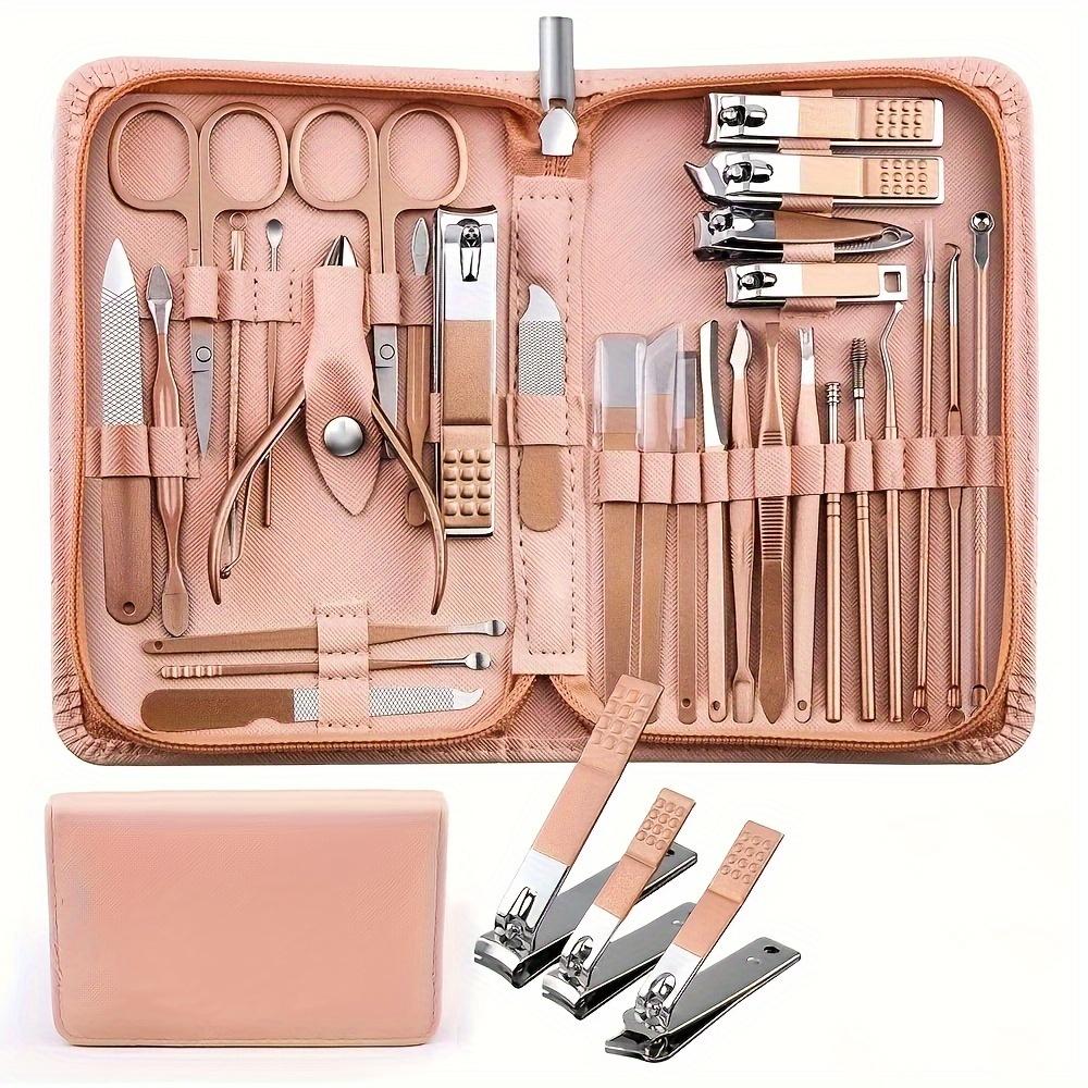 30 In 1 Manicure Set Nail Clipper Set Nail Kit for Women Men Stainless Steel Manicure Kit Professional with Travel Case
