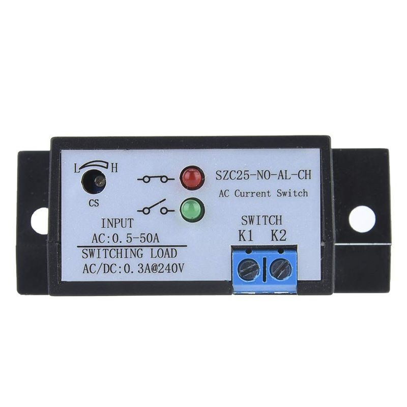 BHBL 10X SZC25-NO-AL-CH AC0.5-50A Current Switch,Current Relay,Normally Open Adjustable Current Sensing Switch