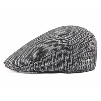 Berets Men High Quality Autumn Winter Wool Hat Herringbone Newsboy Flat Cap Artist Painter Hat Male Beret Caps Gorras