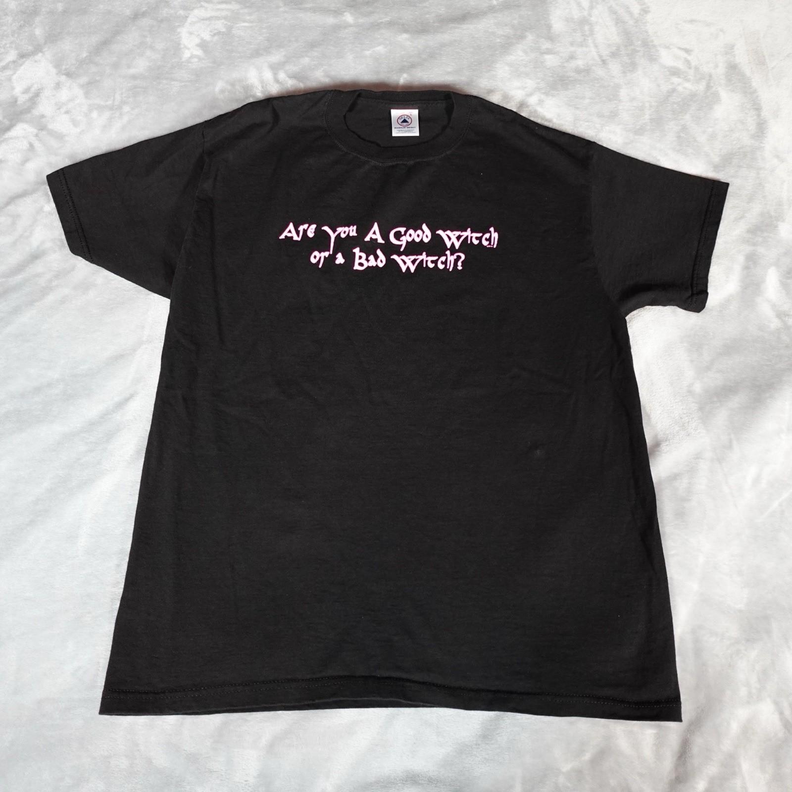 Vintage Are You A Good Witch Or Bad Witch T Mens L Halloween 1999 90s Unisex T-Shirt S