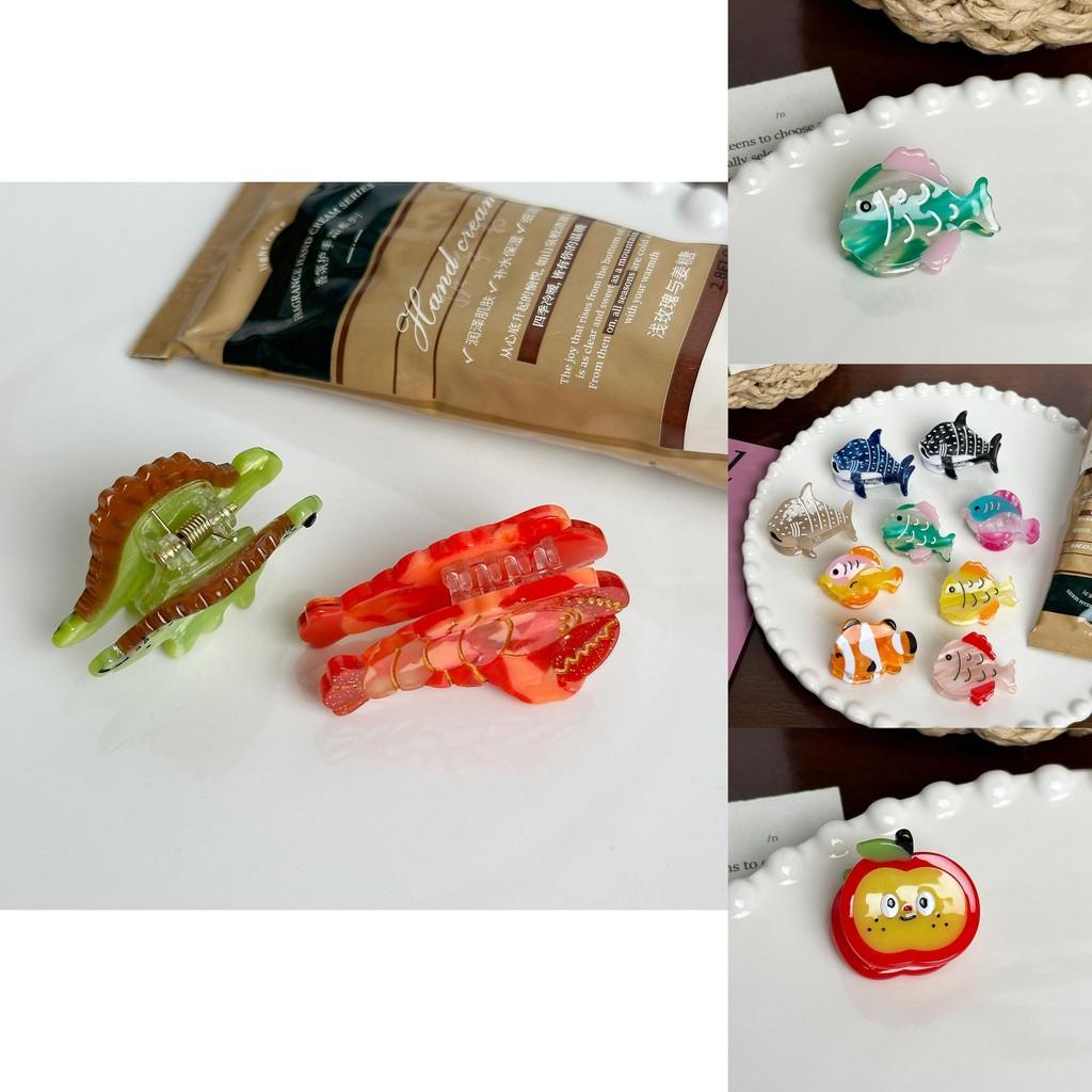 Trendy Mini Hair Clips With Charming Ocean Animal Patterns Ideal For Casual Outfits
