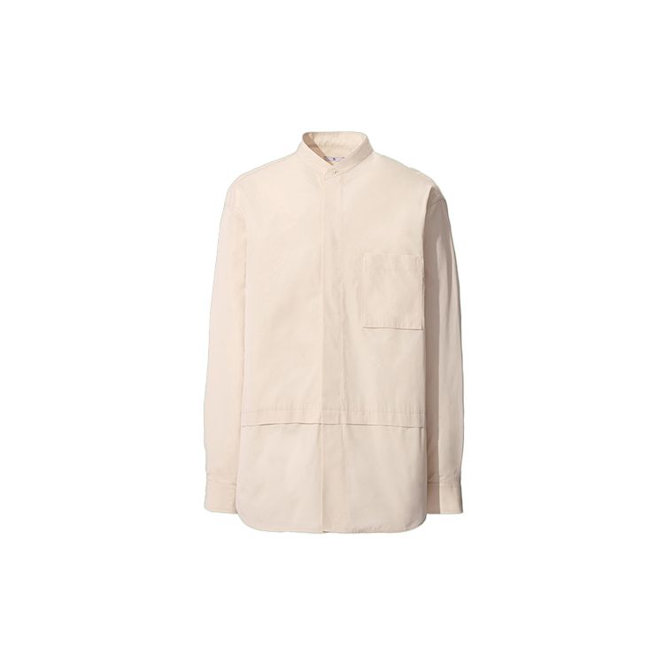 UNIQLO Jil Sander + J Collaboration Series Supima Cotton Casual Loose Collar Shirt Men shirts Light-Beige 436114-30