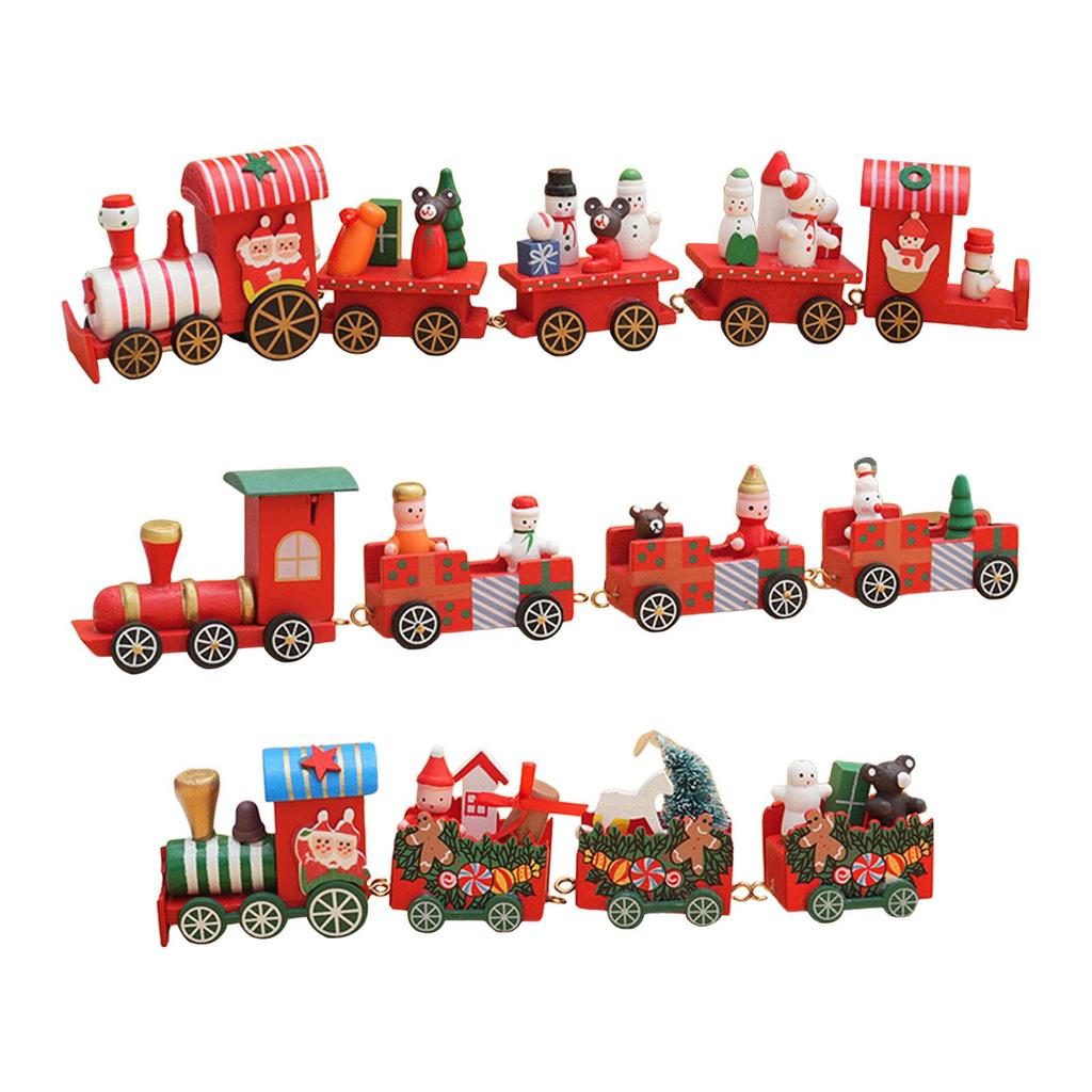 Xmas Train Ornament Table Decor Table Centerpieces Christmas Tree Decoration Train for Shop Window Outdoor Indoor Desktop Party