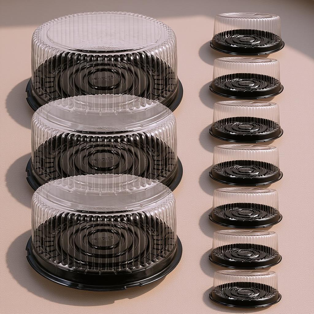 10 Stück Kuchenstückbehälter mit Deckeln Klare Plastik Lebensmittelaufbewahrungsboxen für Desserts Kekse Käse Heimküchengebrauch