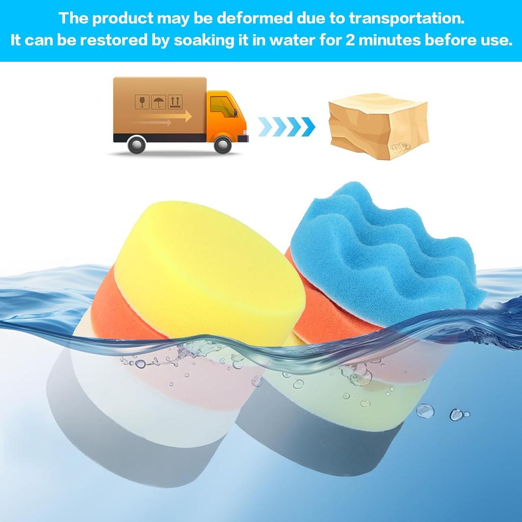 11Pcs Car Buffing Pads For Drill Polishing Kit, 3Inch Foam Polishing Pads, Car Buffers And Polishers Kit, Wool Pads Wax Buffer Drill Polisher