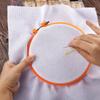 1PC Plastic Handy Cross Stitch Machine Embroidery Hoop Ring Bamboo Frame Embroidery Hoop Round Needlecraft Sewing Tools