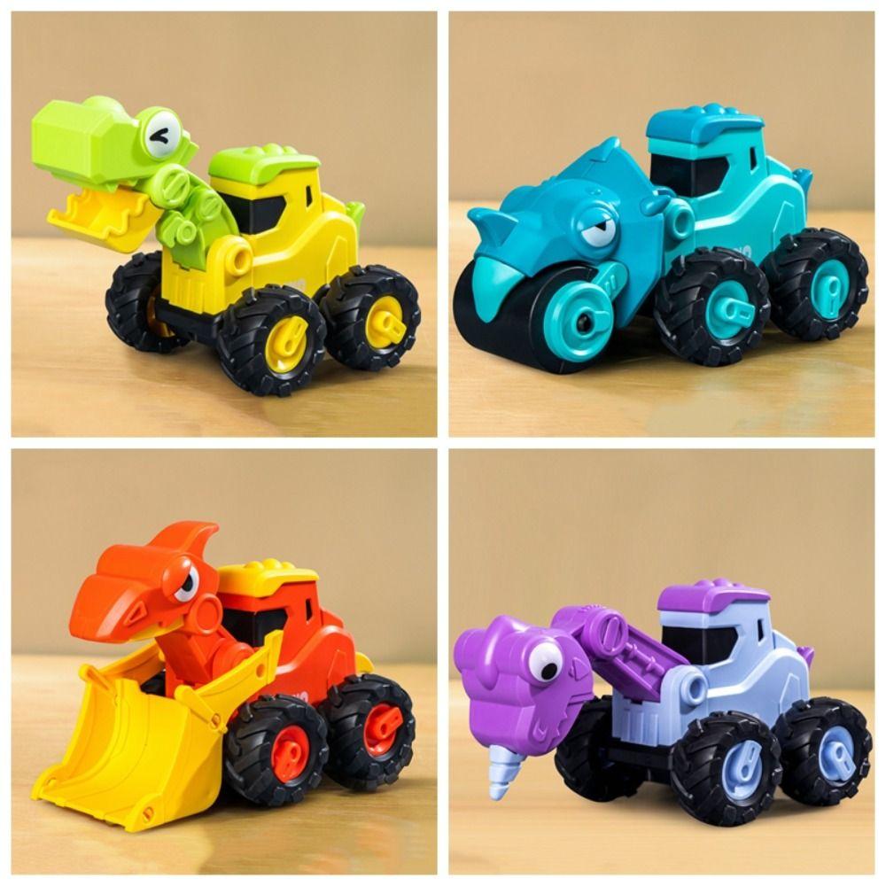 Press Children Pull Back Toy Car Puzzle Kids Excavator Car Toy  Boys Toy