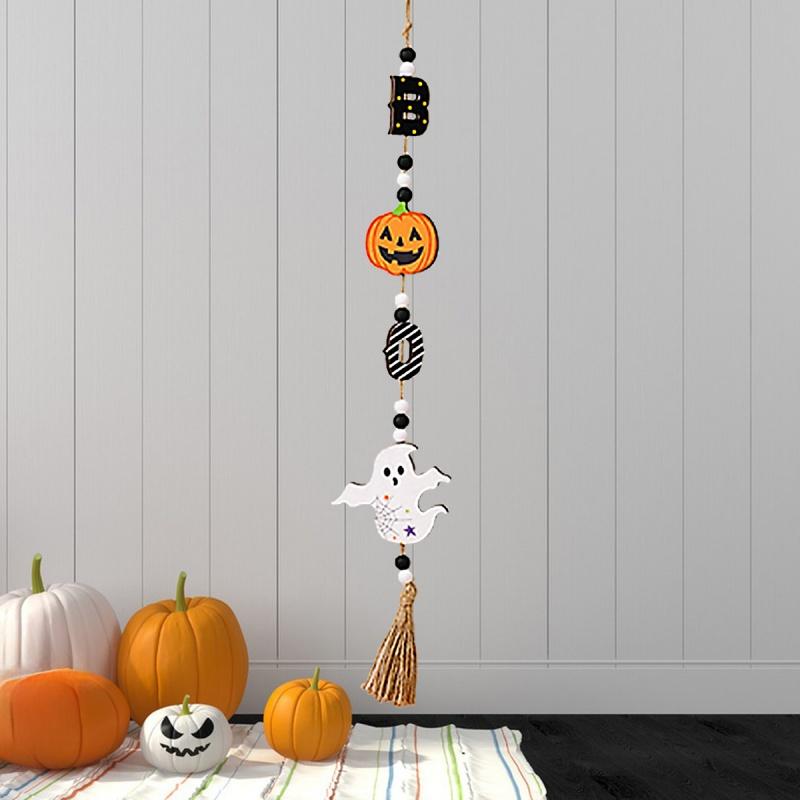 

Halloween Pumpkin Gnome Bat Ghost Pendant Ornaments Home Wall Hangings For Halloween Party Tiered Tray Decoration Crafts