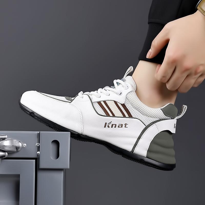 Fashion Men Luxury Sneakers Sports Shoes Genuine Leather Cowhide Chunky Casual Comfortable Breathable Trend Designed Personality Shoes