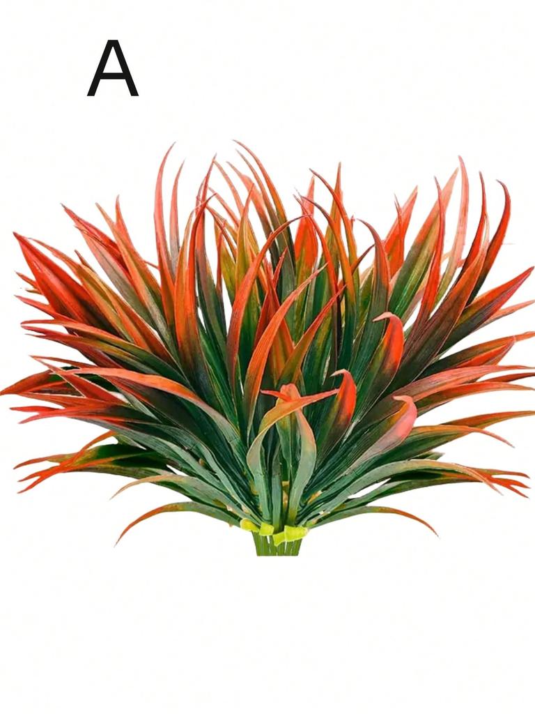 1 pack of 4pcs anti-ultraviolet artificial tall grass plant spider plant bouquet home decoration floral supplies