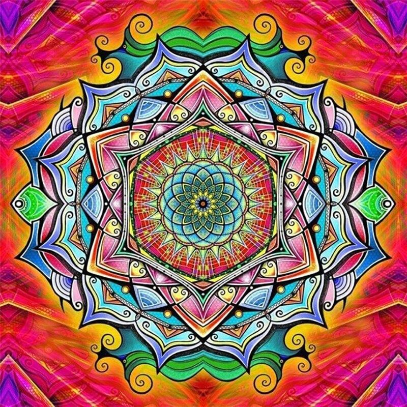 5D Diamond Painting Mandala Flowers Modern Pattern DIY Full Round Drill Cross Stitch Diamond Embroidery Home Decor Gift