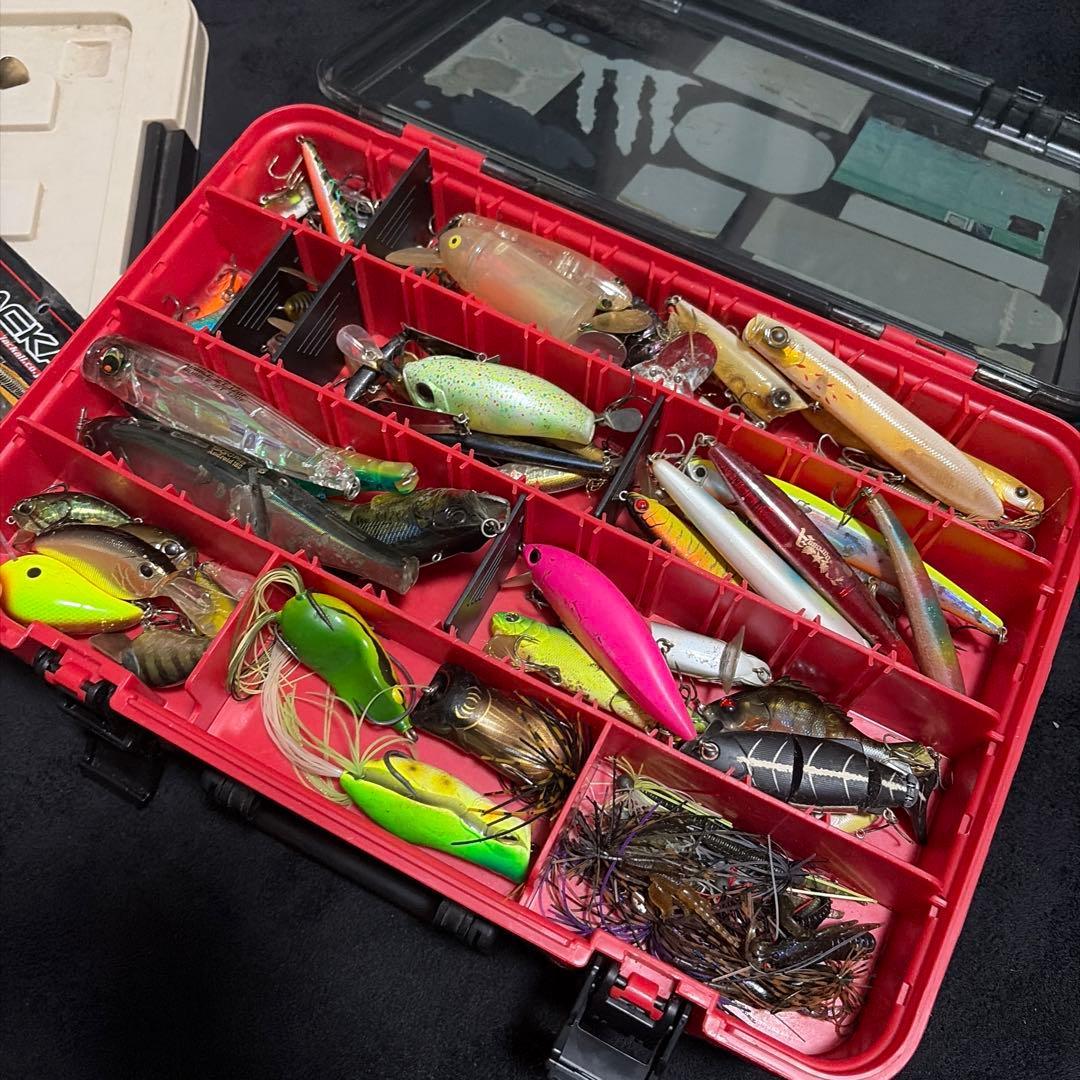 Used Lure set with tackle box sold in bulk