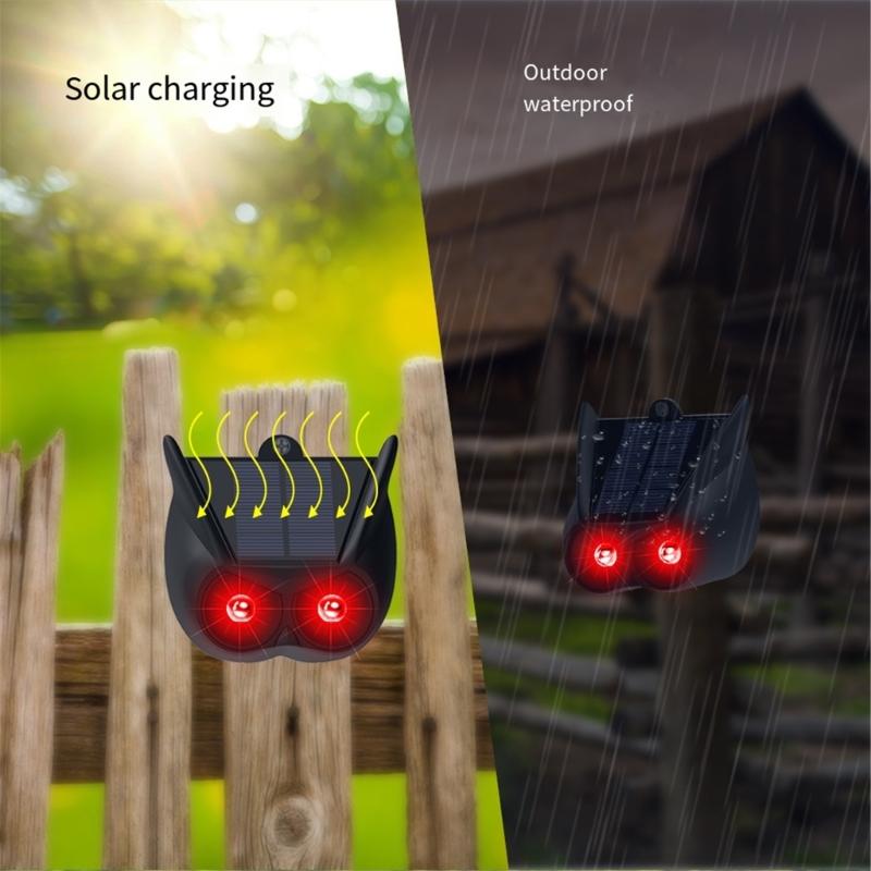 Zewnętrzne urządzenie do odstraszania ptaków zasilane energią słoneczną ze migającym alertem Skuteczne przeciwko ptakom i gryzoniom Odstraszacz zwierząt