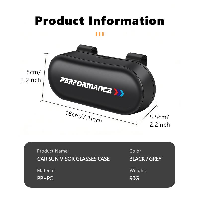 AAAQN1 Car Sun Visor Sunglasses Holder Box Anti Scratch Protection Case For BMW Performance Alpina iX7 X1 X2 M3 M6 X3 X4 X5 X6 E62