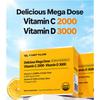 [vitamin village] Delicious Mega C High Dose Vitamin C 2000, Vitamin D 3000, 60 sachets
