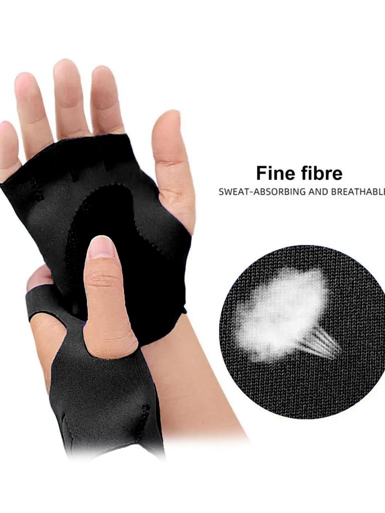 1 Pairs Sports Palm Mens Wristband Outdoor Gloves Wristband Palm Wraps Gym Fingerless Glove