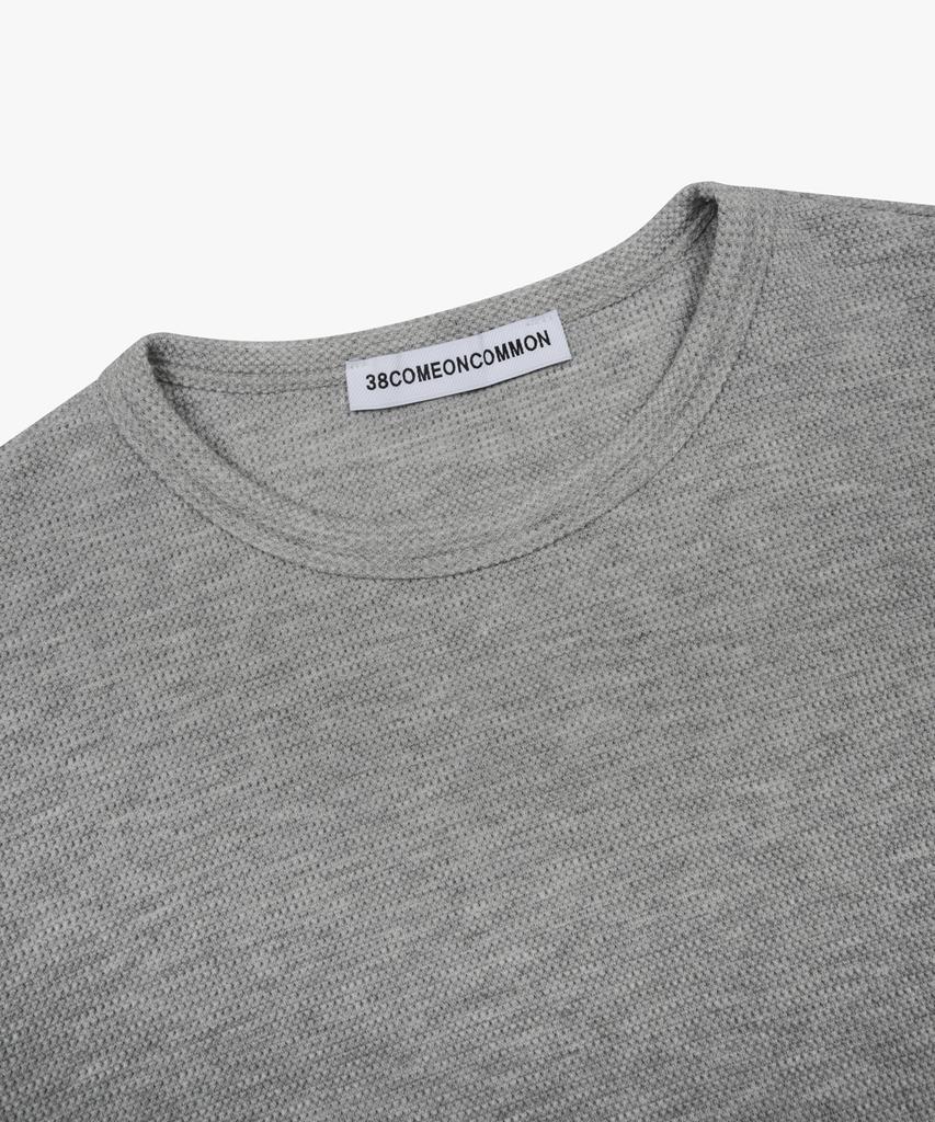 38COMEONCOMMON Waffle Regular Long Sleeve (Melange Gray)