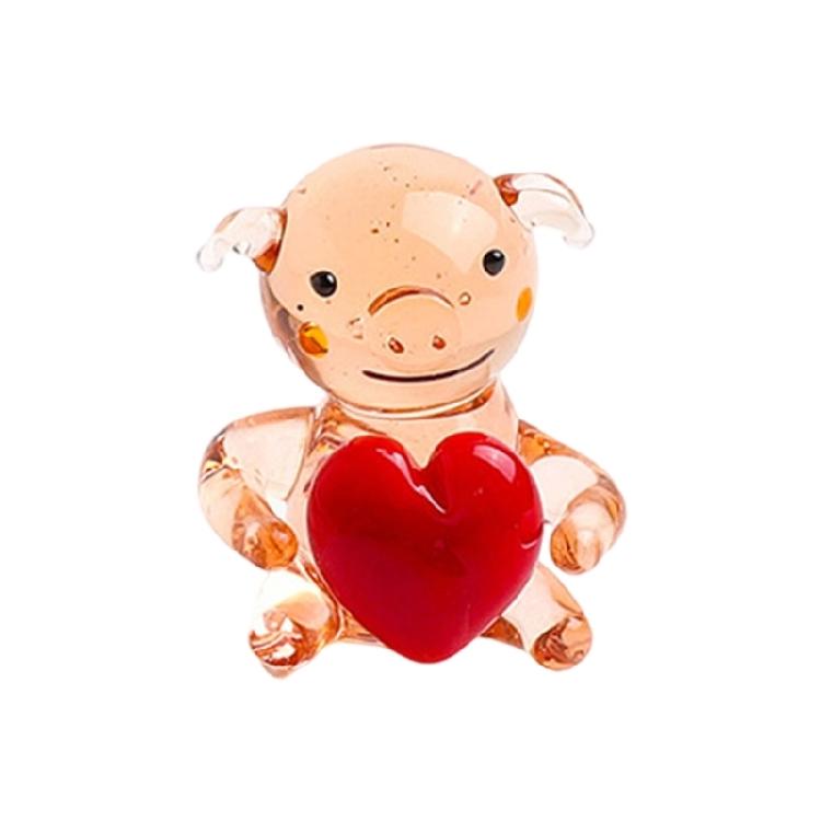 

Pig Durable Glass Home Accent Perfect For Window Sill Decoration