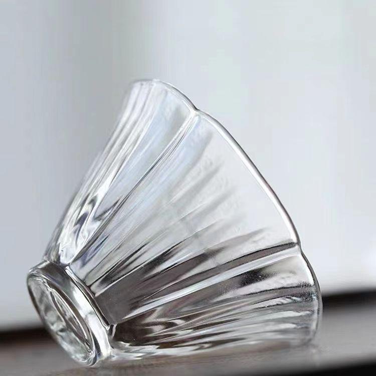 Japanese MIni Watercup Flower Floral Mini Heat Resistant Glass Japanese Kung Fu Tea Cup Teacup Set Wine Glasses Supplies