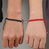 2Pcs/Set Magnetic Heart Attract Couples Love Bracelets For Women Men Handmade Braided Rope Adjustable Wristband Bracelet Jewelry