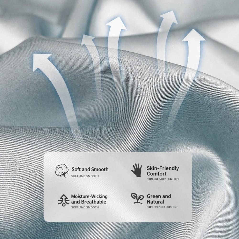 Ice Silk Cooling Fitted Sheet Elastic Band Bed Sheet Breathable Mattress Cover  Home