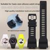 For G-SHOCK Casio GBA-800 GBD-800 GMA-B800 Series Waterproof Resin Silicone Watch Strap Accessories Watch Chain Black Yellow