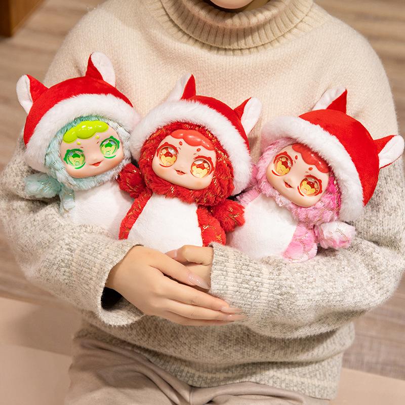 Non-Toxic Child-Safe Durable High-Quality Lion Snake Vinyl Plush Doll Cute Snake Doll Three Colors Best Gift Idea