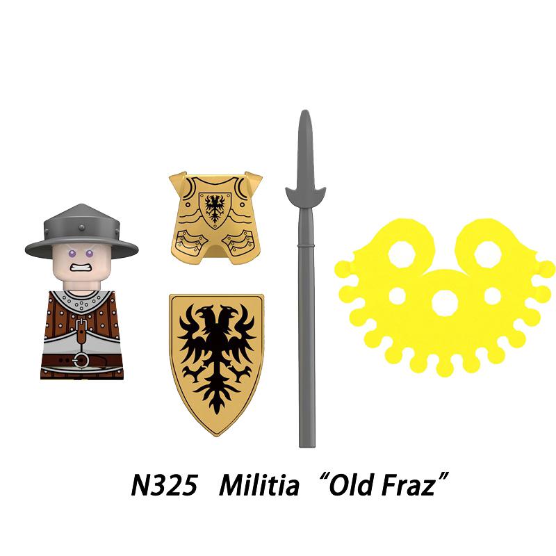 Medieval War Castle Militia American Civil War Soldiers Building Block Figure Soldier Weapon Infantry Knight Blacksmith Toy K147