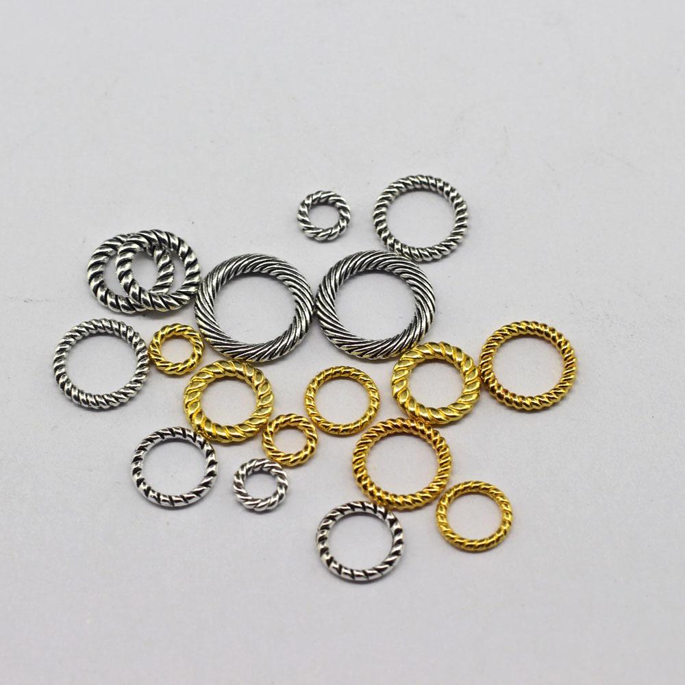 Handmade Diy Accessories Bracelet Connection Buckle Hemp Rope Twist Wreath Retro Ethnic Style Twisted Tail Ring Accessories